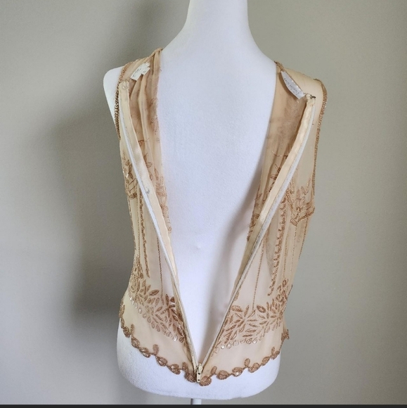 Carol Horn's Habitat Vinatage Beaded Silk Top 1970's Collection - Picture 5 of 10